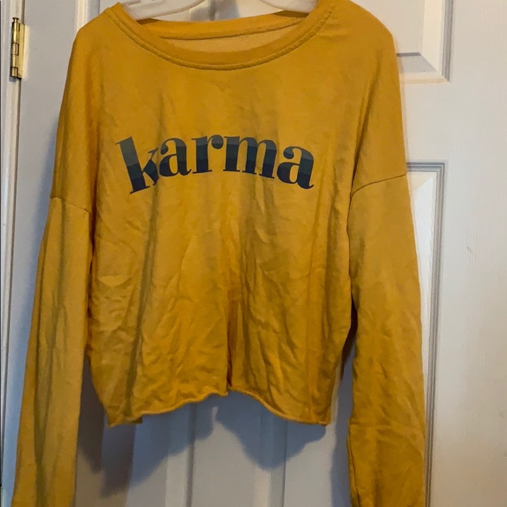Yellow “Karma” sweater